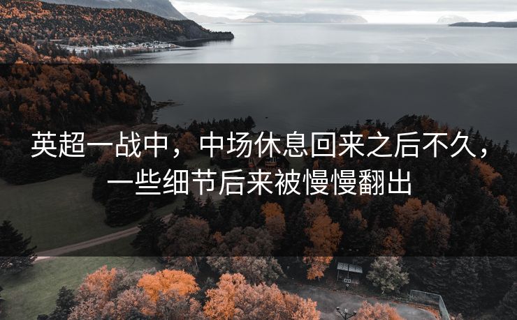 英超一战中，中场休息回来之后不久，一些细节后来被慢慢翻出